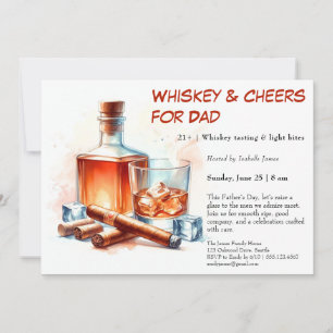 Whiskey & Sigaren – Bewerkbare Vaderdag Kaart