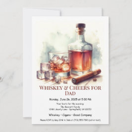 Whiskey & Sigaren – Bewerkbare Vaderdag Kaart