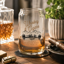 Whiskey & Sigaren Hut voor Bachelorfeest aan het M Blikvorm Glas