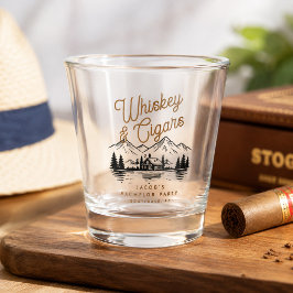 Whiskey & Sigaren Verlovingsfeest Blokhut Meerhuis Shot Glas