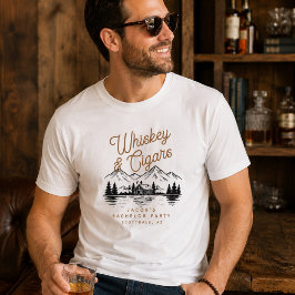 Whiskey & Sigaren Verlovingsfeest Blokhut Meerhuis T-shirt
