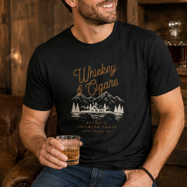 Whiskey & Sigaren Verlovingsfeest Blokhut Meerhuis T-shirt