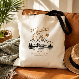 Whiskey & Sigaren Verlovingsfeest Cabin Huis aan h Tote Bag