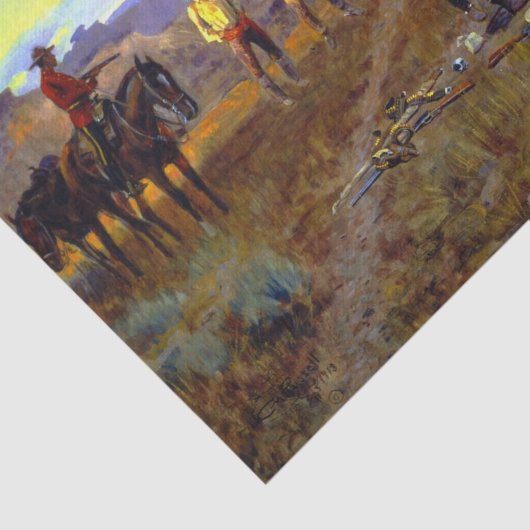 "Whiskey Smugglers" van Charles M Russell Tissuepapier (Detail)