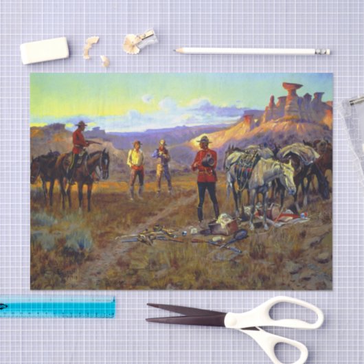 "Whiskey Smugglers" van Charles M Russell Tissuepapier (Craft)