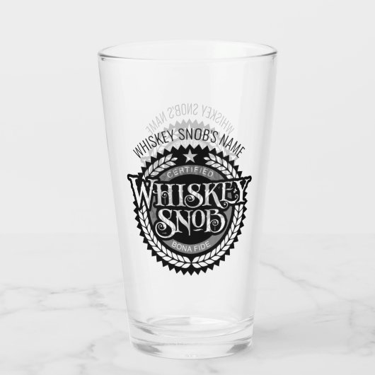 Whiskey Snob Glass Glas (Achterkant)