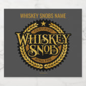 Whiskey Snob Likeurfles Etiket (Enkel label)