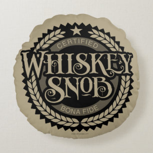 Whiskey Snob Rond Kussen