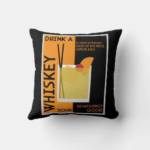 Whiskey Sour Cocktail Kussen