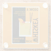 Whiskey Sour Cocktail Napkin Glazen Onderzetter (Achterkant)