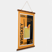 Whiskey Sour Cocktail Napkin Hangend Wandkleed (Gebogen)
