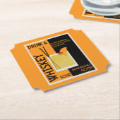 Whiskey Sour Cocktail Napkin Kartonnen Onderzetters (Gekanteld)