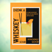 Whiskey Sour Cocktail Napkin Raamsticker (Vel 3)