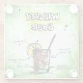 Whiskey Sour Drink Recipe Glazen Onderzetter (Achterkant)