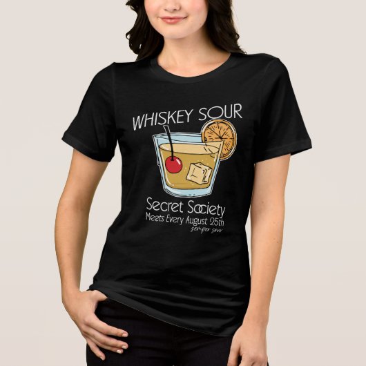 Whiskey Sour Geheime Genootschap Tri-Blend Shirt (Voorkant)