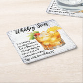 Whiskey Sour Kartonnen Onderzetters (Schuin)