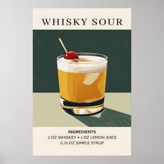 Whiskey Sour Poster (Voorkant)