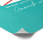 Whiskey Sour Tropic Turquoise Retro Poster (Hoek)