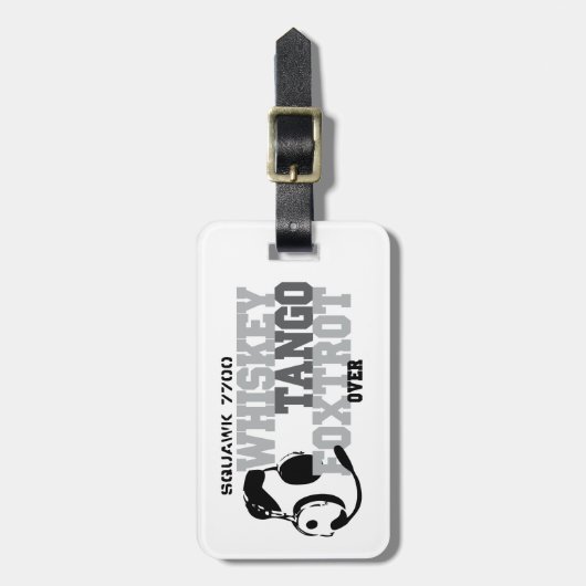 Whiskey Tango Foxtrot - Aviatie Humor Bagagelabel (Voorkant verticaal)