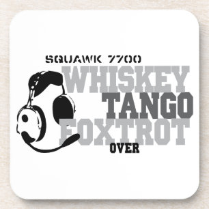 Whiskey Tango Foxtrot - Aviation Humor Drankjes Onderzetter