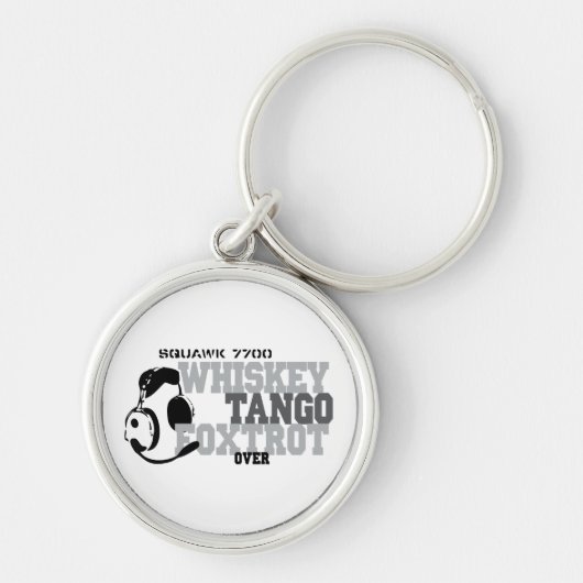 Whiskey Tango Foxtrot - Aviation Humor Sleutelhanger (Voorkant)