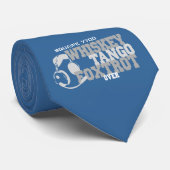 Whiskey Tango Foxtrot - Aviation Humor Stropdas (Opgerold)