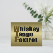 Whiskey Tango Foxtrot Briefkaart (Staand voorkant)