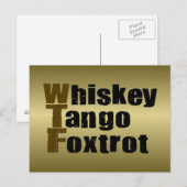 Whiskey Tango Foxtrot Briefkaart (Voorkant / Achterkant)