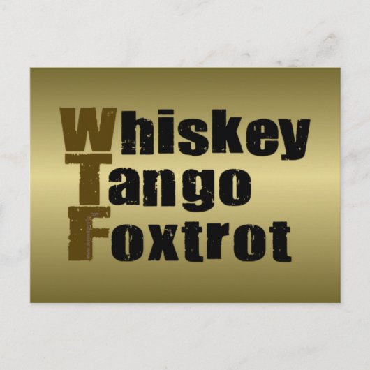 Whiskey Tango Foxtrot Briefkaart (Voorkant)