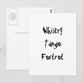 Whiskey Tango Foxtrot Briefkaart (Voorkant / Achterkant)