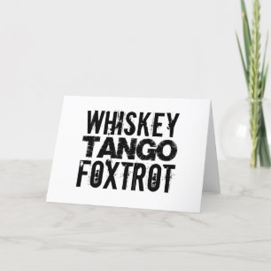 WHISKEY TANGO FOXTROT FEESTDAGEN KAART