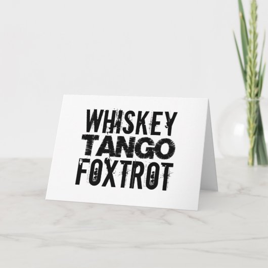 WHISKEY TANGO FOXTROT FEESTDAGEN KAART (Voorkant)