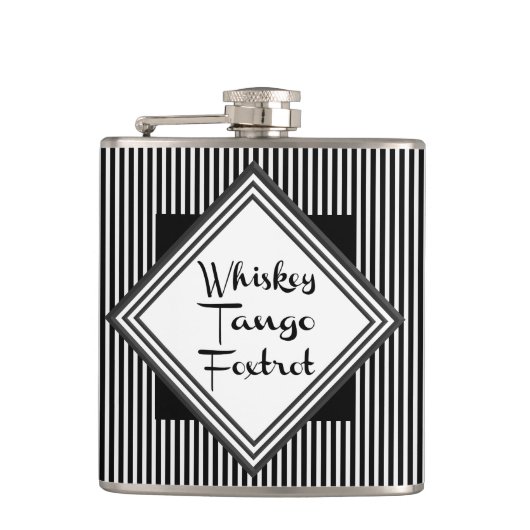 Whiskey Tango Foxtrot Funny Heupfles (Voorkant)