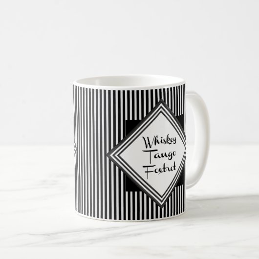 Whiskey Tango Foxtrot Funny Koffiemok (Voorkant rechts)