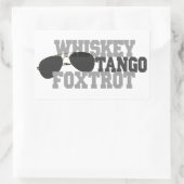 Whiskey Tango Foxtrot - Luchtvaartbril Rechthoekige Sticker (Tas)