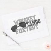 Whiskey Tango Foxtrot - Luchtvaartbril Rechthoekige Sticker (Envelop)