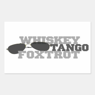 Whiskey Tango Foxtrot - Luchtvaartbril Rechthoekige Sticker