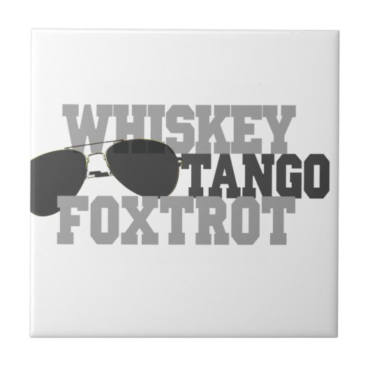 Whiskey Tango Foxtrot - Luchtvaartbril Tegeltje (Voorkant)