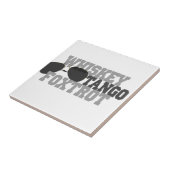 Whiskey Tango Foxtrot - Luchtvaartbril Tegeltje (Zijkant)