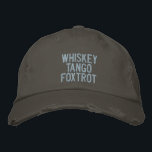 Whiskey Tango Foxtrot Pilot Pet<br><div class="desc">Pilot Gifts - Cool Aviation Petten voor Luchtvaartliefhebbers & Piloten! Ziet er geweldig uit in andere kleuren en stijl Petten.</div>