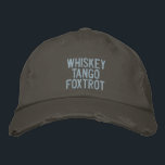 Whiskey Tango Foxtrot Pilot Pet<br><div class="desc">Pilot Gifts - Cool Aviation Petten voor Luchtvaartliefhebbers & Piloten! Ziet er geweldig uit in andere kleuren en stijl Petten.</div>