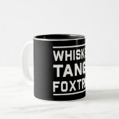 Whiskey Tango Foxtrot Tweekleurige Koffiemok (Voorkant links)