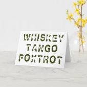 Whiskey Tango Foxtrot Wenskaart Kaart (Gele Bloem)