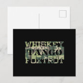 Whiskey Tango Foxtrot WTF Green Camouflage Briefkaart (Voorkant / Achterkant)