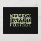 Whiskey Tango Foxtrot WTF Green Camouflage Briefkaart (Voorkant)