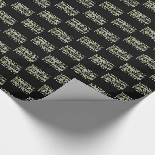 Whiskey Tango Foxtrot WTF Green Camouflage Cadeaupapier (Hoek)