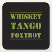 Whiskey Tango Foxtrot WTF Kartonnen Onderzetters (Voorkant)