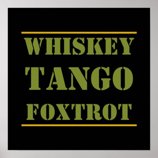 Whiskey Tango Foxtrot WTF Poster (Voorkant)