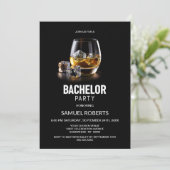 Whiskey Thema Jonggezellenfeest Kaart (Staand voorkant)