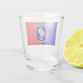 Whiskey-trommel met 173 Airborne flag design Shot Glas (Achterkant)